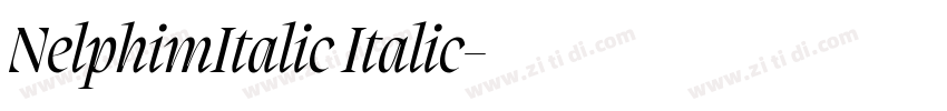 NelphimItalic Italic字体转换